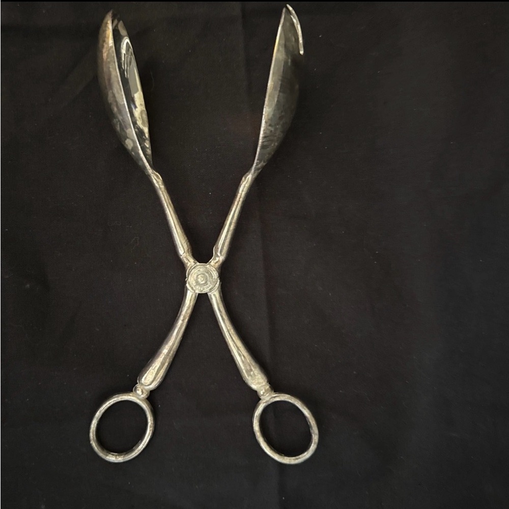 Vintage‎ Silver-Tone Serving Tongs